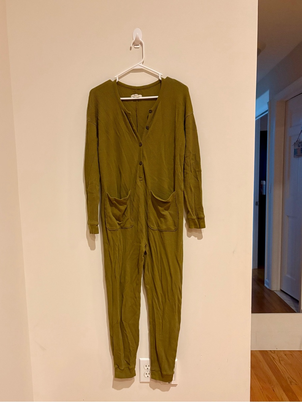 ✨ MADEWELL ✨ Long Sleeve Thermal Button Up Onesie Pajamas Or Loungewear Size XS - Picture 2 of 6